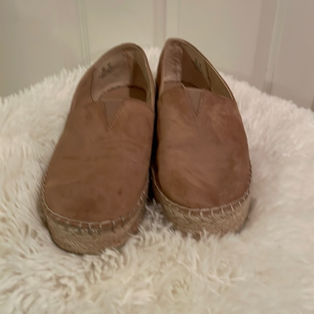 Sam Edelman Women's Cherlene Espadrille Platform Shoes Tan Suede